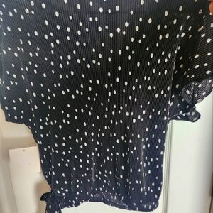 Black poka dotted blouse